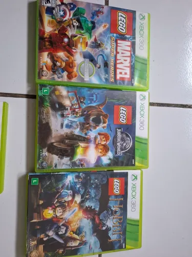 Combo: LEGO Marvel Super Heroes, LEGO Jurassic World, LEGO The Hobbit - Xbox 360