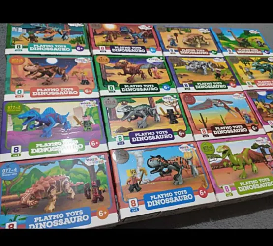 Dinossauros para montar e colecionar.