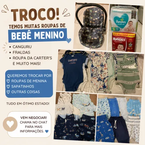 coisas de bebê menino troco ou vendo