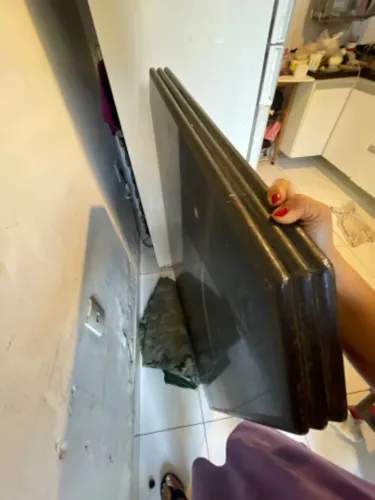Tampo de mesa em granito preto 