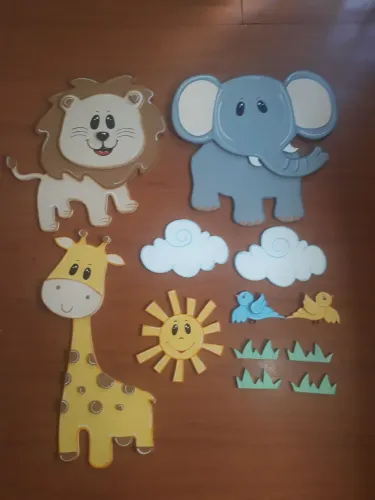Decoraçao infantil safari completo para parede