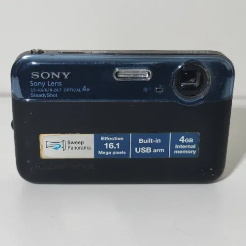 Câmera Digital Sony DSC-J10 16.1MP 4x Azul 4GB USB com Acessórios e Brinde (Leia)