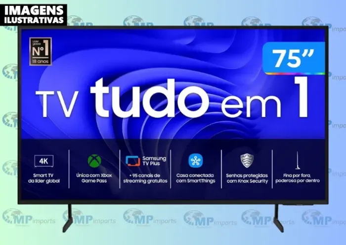 Loja MP Imports: Smart TV 75" Samsung 4K UHD Crystal 75U8600F Tizen 3 HDMI