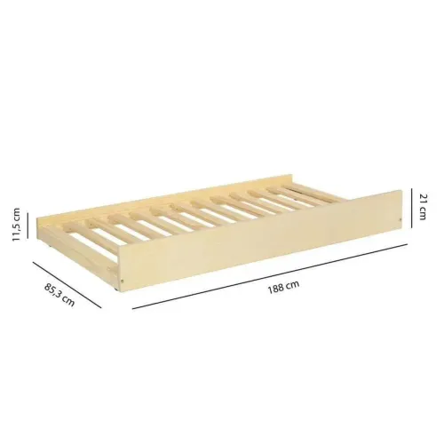 Cama Auxiliar Laca Prime Ii Casatema Freijó<br><br>