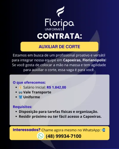 Auxiliar de Corte Têxtil