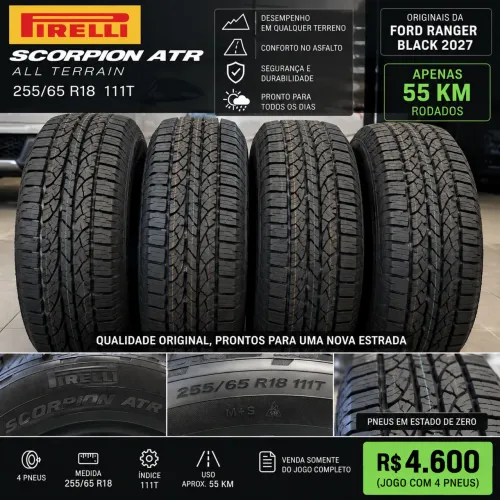 JOGO 4 PNEUS PIRELLI SCORPION ATR 255/65 R18 111T