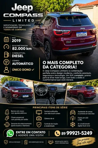 Jeep Compass Limited 2.0 4X4 Diesel 16V Aut. 2019