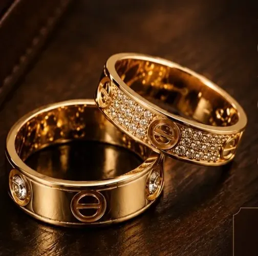 Par de Alianças Love Diamond em Ouro 18k 750