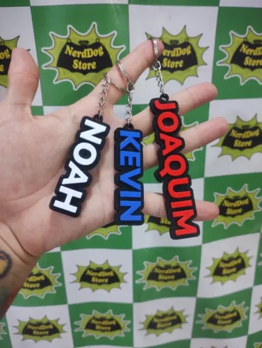 Chaveiro Com Nome Personalizado - NerdDog Store - Presentes Revenda Identificação