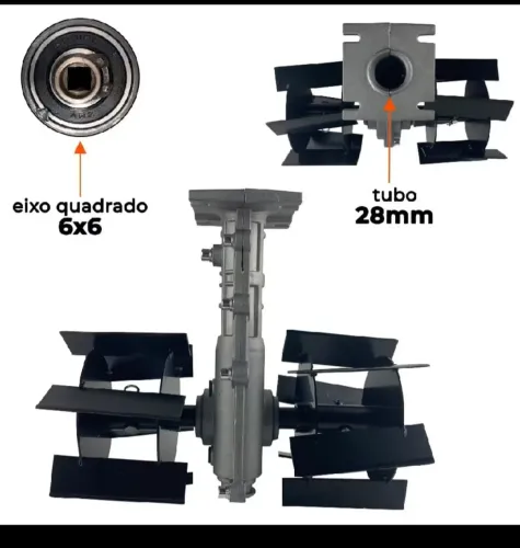 Exada Rotativa Capinadeira para Roçadeira a Gasolina 28mm
