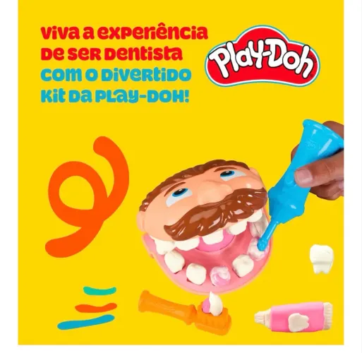 Massinha de Modelar Infantil Play-Doh Brincando de Dentista