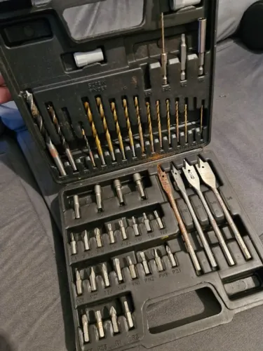 Estojo brocas bits soquetes kit 50 peças - black decker