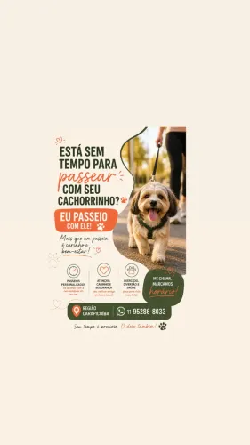Passeio com seu bebê de 4 patas
