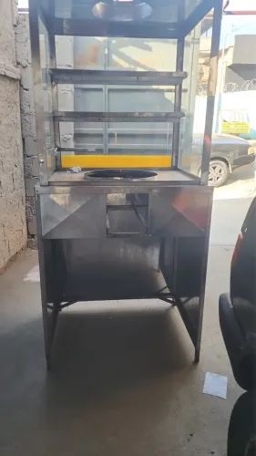 Carrinho expositor de Inox com estufa