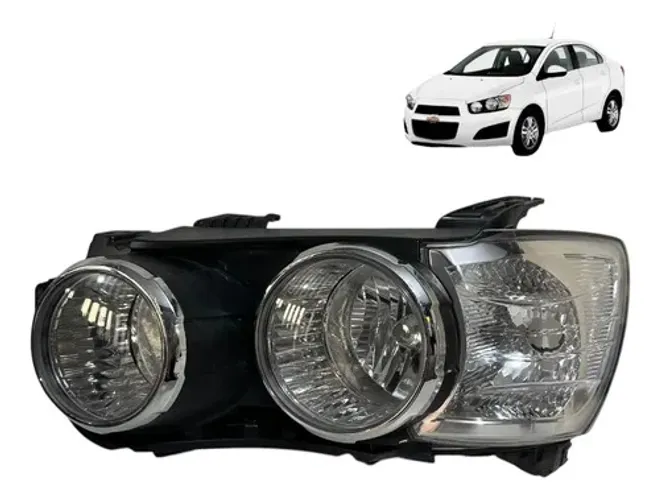 Farol Sonic 2012 2013 2014 Aro Cromado Esquerdo Original Esquerdo/motorista