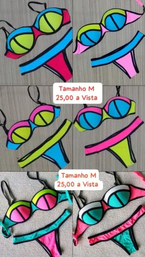 Biquinis Top 3D Promoção - M
