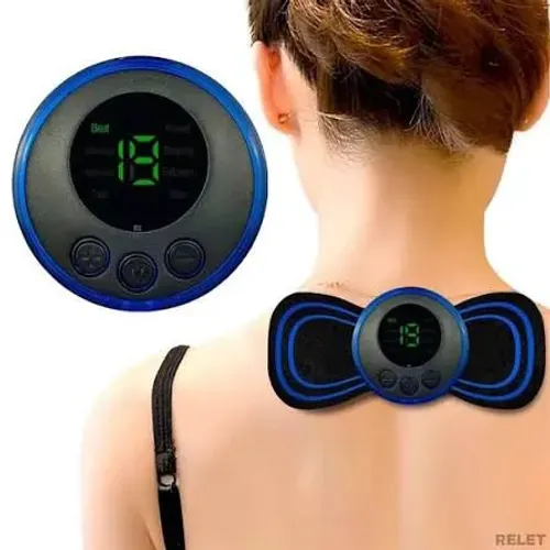 Mini Massageador Elétrico Portátil Recarregável Eletroterapia Pescoço e Perna-Bivolt-AMT