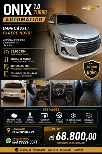 Chevrolet Onix Hatch Premier 1.0 12V TB Flex Aut. 4P 2020
