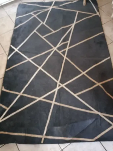 Só R$100!!! Tapete estampa geométricas azul
