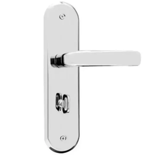 Fechadura Cromada MGM Padrão Porta Banheiro Maçaneta Alavanca