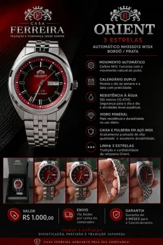 Relógio Orient semi-novo