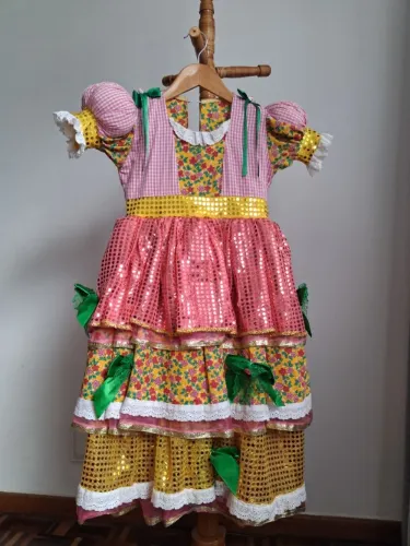 Vestido Infantil tam. 5-7 anos (Festa Junina - São João)