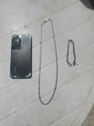 Corrente de prata + pulseira mais informações chamar no chat