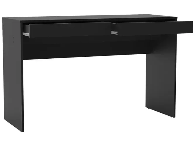 Mesa de Escritório/Escrivaninha Preta com 2 Gavetas