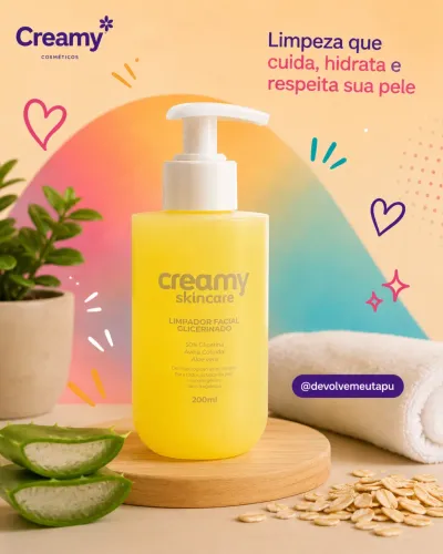 SABONETE FACIAL GLICERINADO CREAMY SKINCARE