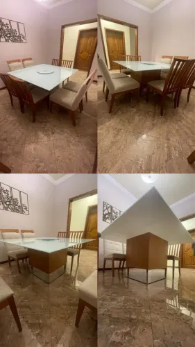 Mesa 8 lugares (vidro laka)