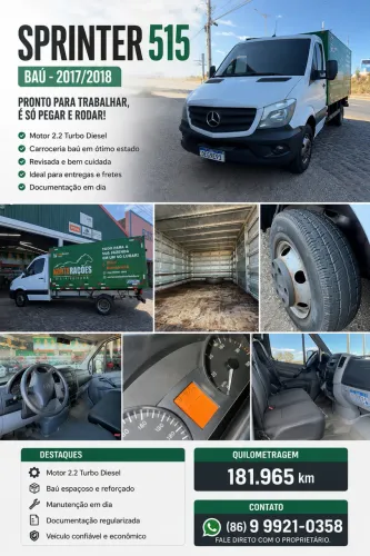 Mercedes Sprinter 515 2018 no bau