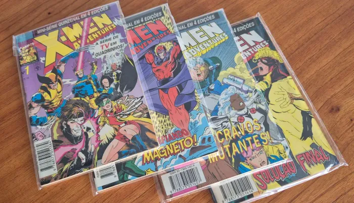 X-Men Adventures - Minissérie Completa 4 volumes. Editora Abril Jovem 1995. Conservadas.