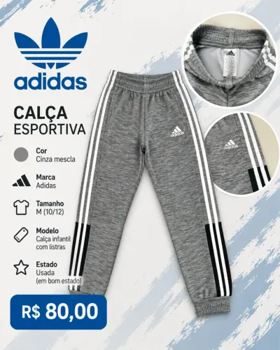 Calça Adidas cinza (infantil)