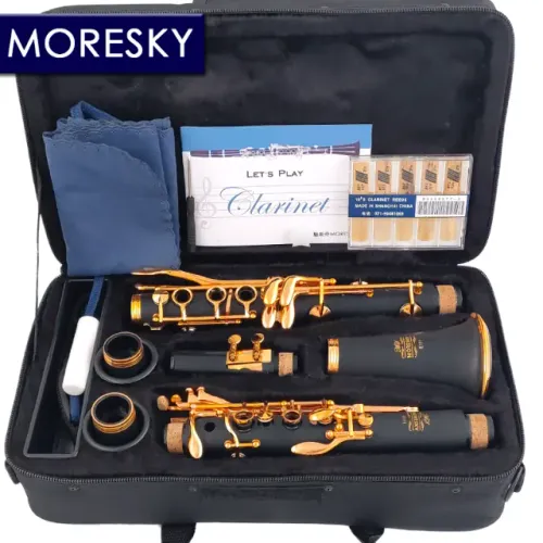 Clarinete Moresky Original E111 - 17 Chaves (Douradas) Si Bemol - Nova Com Garantia e NF