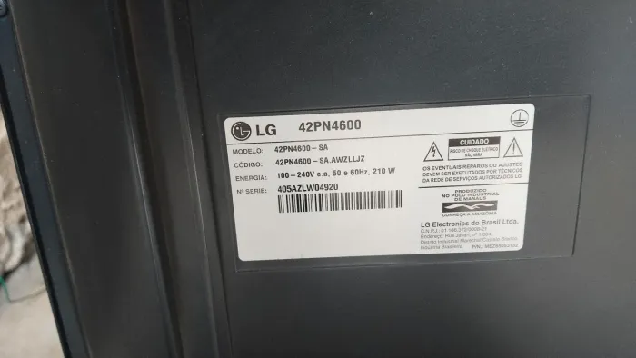 TV LG 42 polegadas placa queimada
