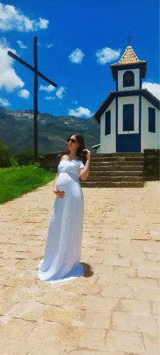 Vestido Gestante Para Ensaio Fotográfico