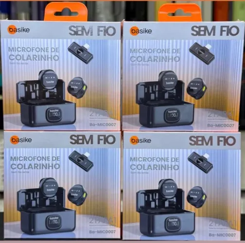 Microfone lapela sem fio