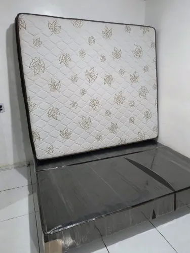 Cama King Bases Mais Colchão De Mola Ensacada Higienizada