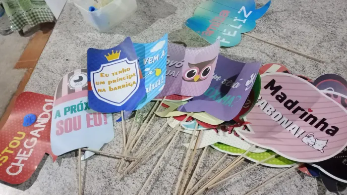 Plaquinhas chá de bebê 