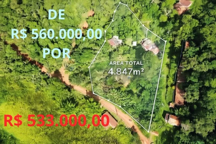 Chácara Sustentável à Venda com 4.874m², 3 Dormitórios, Lago, Nascente e Natureza Exuberan