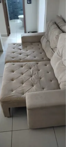 Sofá retrátil 2m - bege