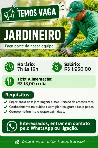 Vaga jardineiro