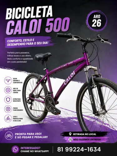 Bicicleta Caloi 500 Aro 26 - Conservada e com Preço Justo ( não faço entrega)