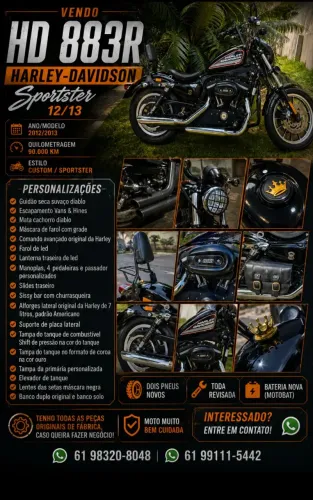 Harley-Davidson Sportster 883R 2012/2013 ? Personalizada