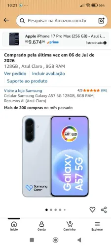 Samsung A57 zerado lacrado na caixa e com NF