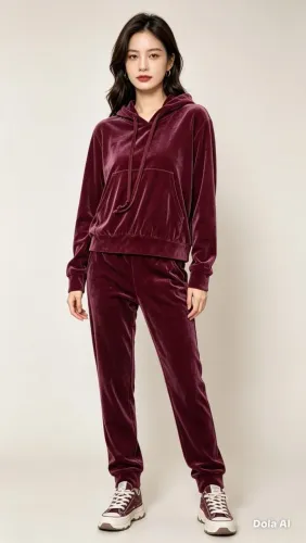 Conjunto Novo veludo com capuz