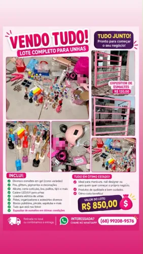 Vende-se materiais de unhas
