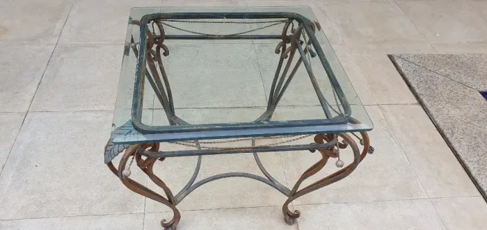 Mesa de centro vidro 70cmX70cm