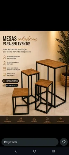 Aluguel de móveis industriais e decorativos para eventos