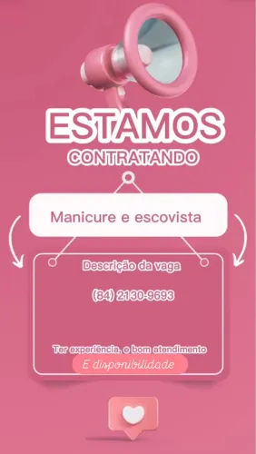 Vaga pra escovista e manicure 